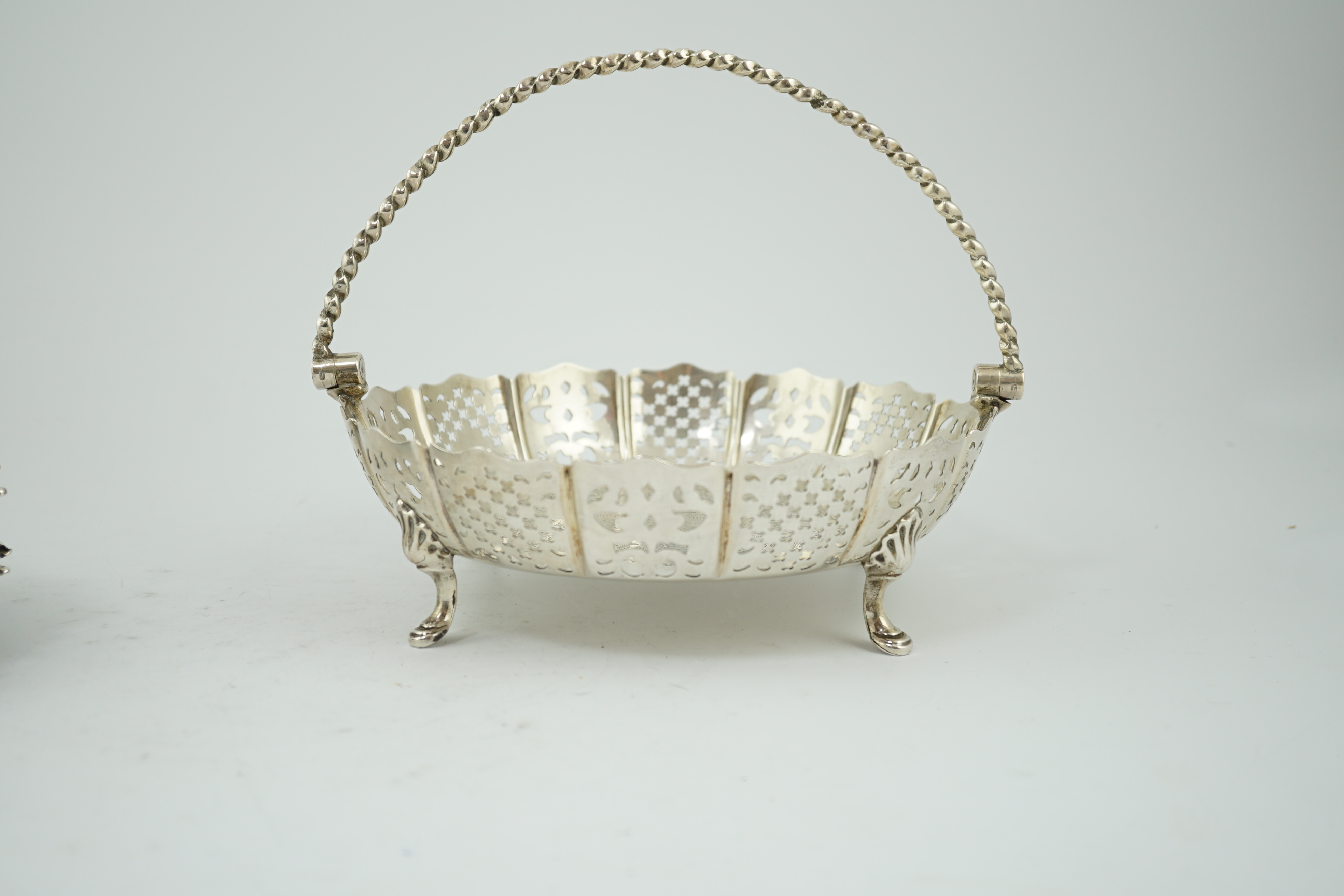 A Victorian pierced silver shallow circular cake basket, by Henry Wilkinson & Co